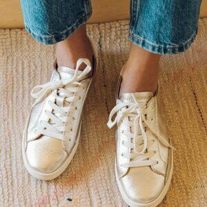 NEW SOLUDOS Leather The Ibiza Sneakers Platinum 245 3M4